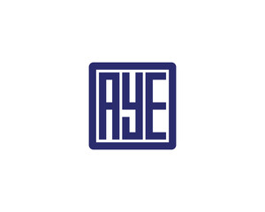 AYE logo design vector template