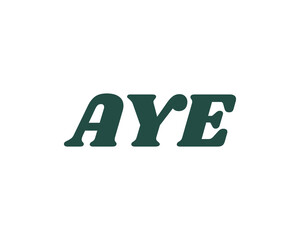 AYE logo design vector template