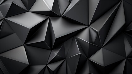 Fototapeta premium Abstract black geometric background. 3d rendering, 3d illustration.
