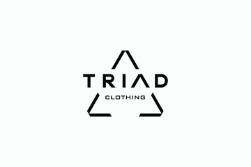 triangle triad for clothing logo design template - obrazy, fototapety, plakaty