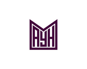 AYH logo design vector template