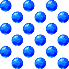 Seamless pattern blue colorful balls