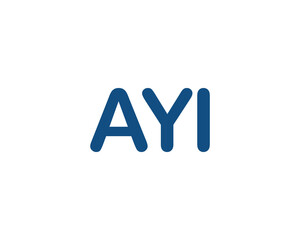 AYI logo design vector template