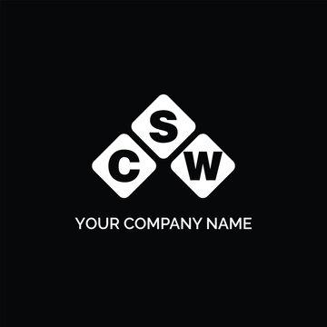 CSW letter logo design on white background. CSW logo. CSW creative initials letter Monogram logo icon concept. CSW letter design