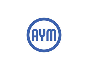 AYM Logo design vector template