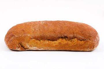 loaf of bread on a white background