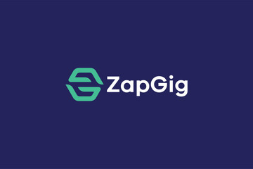 Fototapeta na wymiar letter ZG or z with g logo design template