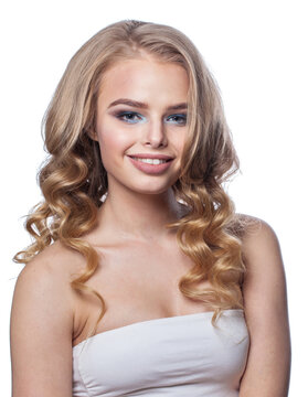 Gorgeous blonde beauty. Young woman portrait