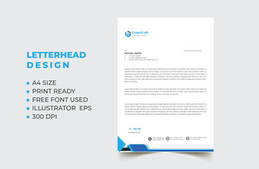 Obraz premium modern corporate letterhead design template 