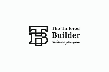 monogram tb builder logo design template