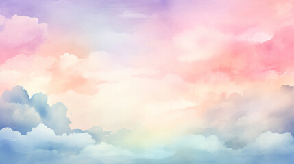 colorful watercolor style cloudy weather background ai visual concept