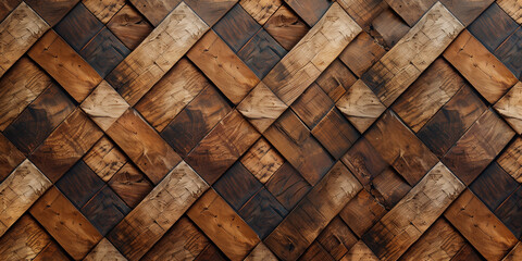 Cube wooden wall texture. abstract geometric background pattern made of wooden cubes