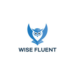 owl professor education logo design