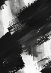 Abstract Art Brushstrokes Black Light Grey