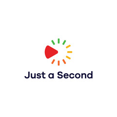 just a second , time play logo design