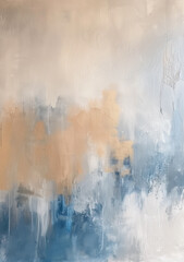 Large Canvases Abstract Beige and Blue Painting Background