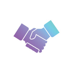 Glyph Gradient Business Partnership vector icon
