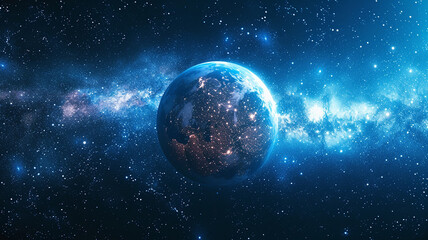 Earth and galaxy