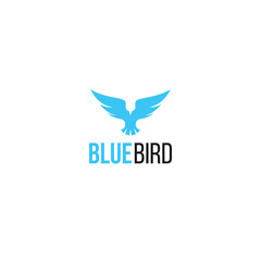 blue eagle bird logo design template
