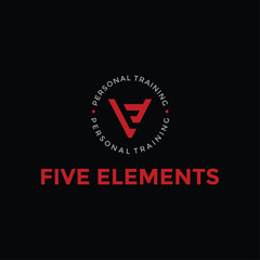 Fototapeta na wymiar modern letter F element logo design