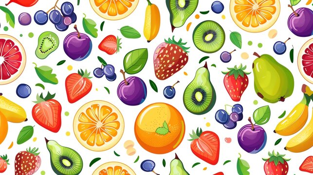 Fresh fruit design illustration