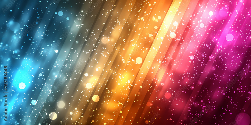 Poster abstract panoramic background with colorful spectrum - a colorful lights and stripes