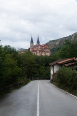 Fototapeta na wymiar Basilica of Santa María la Real de Covadonga. Asturias - Spain