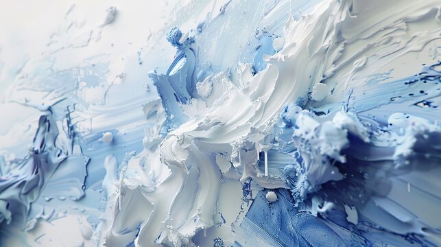 strokes of paint blue background.