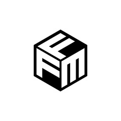 Fototapeta na wymiar FMF letter logo design in illustration. Vector logo, calligraphy designs for logo, Poster, Invitation, etc.