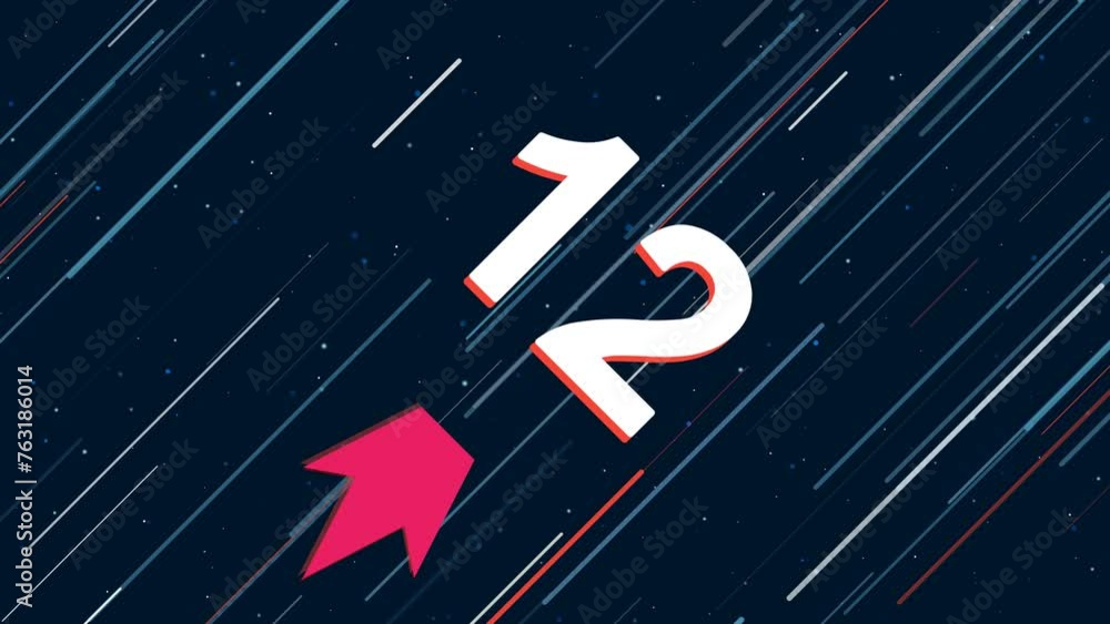 Poster twelve number flies through the universe on a jet propulsion. the symbol in the center is shaking du