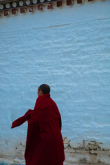 Labuleng Monastery, Gannan Tibetan Autonomous Prefecture, Gansu Province-devout lamas and believers