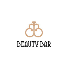 beauty letter B logo design . good use for bar or restaurant symbol