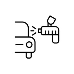 Obraz premium Car paint outline icons, minimalist vector illustration ,simple transparent graphic element .Isolated on white background