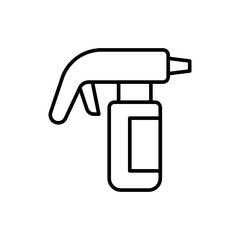 Paint spray outline icons, minimalist vector illustration ,simple transparent graphic element .Isolated on white background