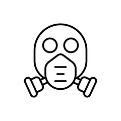Face mask outline icons, minimalist vector illustration ,simple transparent graphic element .Isolated on white background