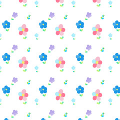 カラフルな花のシームレスパターン