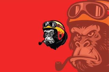 The "Biker" logo featuring a gorilla wearing a helmet symbolizes strength, resilience, and determination on the road. It represents the primal instinct for freedom and adventure, signifying