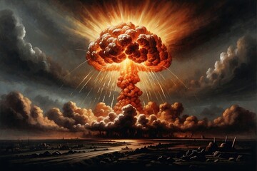 fire bomb explosion  - obrazy, fototapety, plakaty