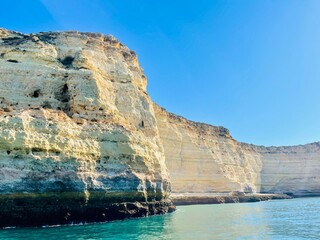 Beautiful view of Benagil Cave in Carvoeiro Algarve Portugal