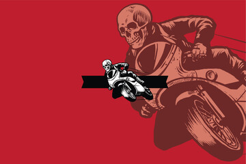 Obraz premium motorcycle silhouette