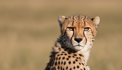 A Cheetah With Its Ears Swiveling Alert To Any So Upscaled
