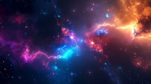 Nebula and galaxies in space. Elements of this image furnished by NASA