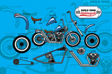 The chopper motorcycle logo reflects freedom and a strong personality. It symbolizes courage and freedom to express oneself with a unique and different style, marking the spirit of rebellion and coura