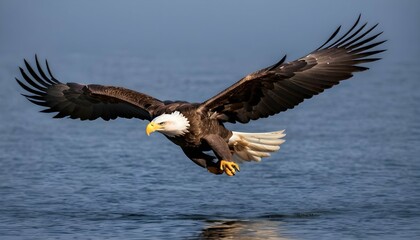 An Eagle With Its Wings Gliding Silently Through T Upscaled 4 1