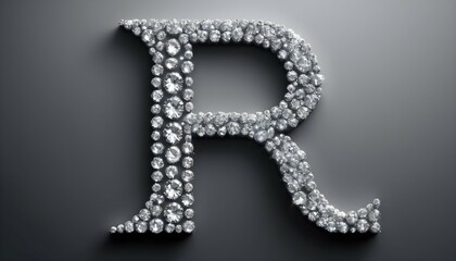 Letter R Made Of Diamonds Upscaled 4