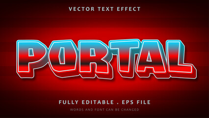 Futuristic Portal Editable Text Effect Design Template