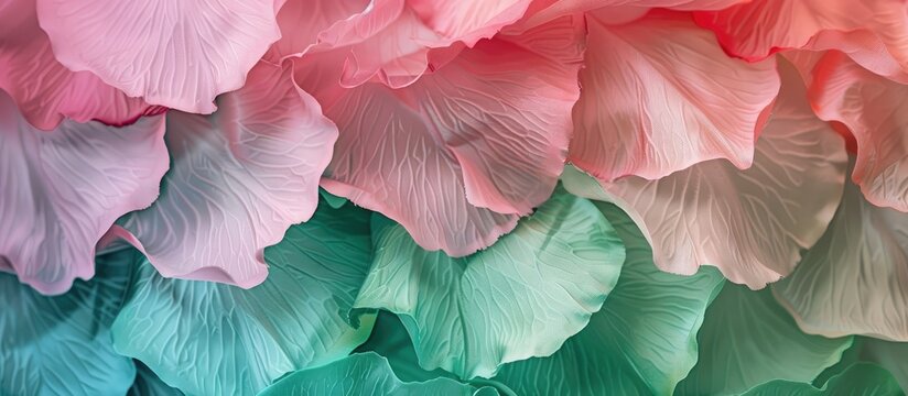 A close up of vibrant pink and green flowers, showcasing the beauty of natures blooming annual plants. The magenta petals glisten with water droplets, creating a stunning display at any event