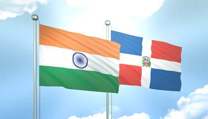 India and Dominic Flag Together A Concept of Relations
