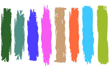 Hand painted grunge brushes dirty artistic brush strokes vector.