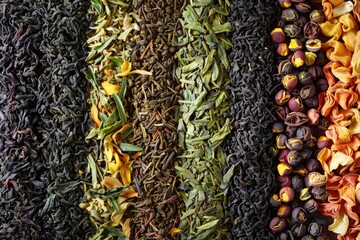 A close-up of a variety of spices.